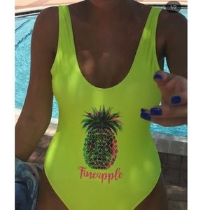Pineapple one piece swimsuit